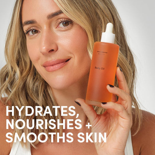 Body Oil - Non-Greasy After Shower Body Oil That’s Fast Absorbing - Nourishing, Hydrating, and Moisturizing Bodycare - Vegan, Cruelty Free, Synthetic Fragrance Free, 3.38 FL OZ