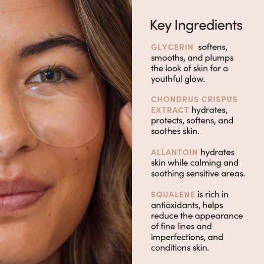 Eye Masks - Anti-Aging, Softening, Smoothing and Depuffing Under Eye Masks for Eye Bags, Fine Lines, and Dark Circles - All Skin Types, Vegan, Cruelty Free, 30 Sets