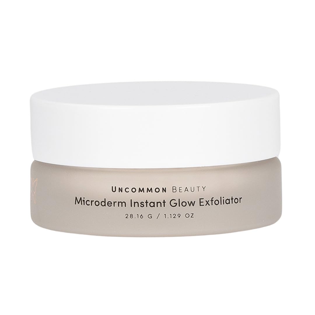 Microderm Instant Glow Exfoliator - Exfoliating Facial Scrub - All Skin Types, Vegan, Cruelty Free, Synthetic Fragrance Free, 1.129 OZ