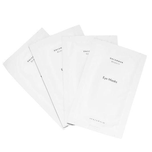 Eye Masks - Anti-Aging, Softening, Smoothing and Depuffing Under Eye Masks for Eye Bags, Fine Lines, and Dark Circles - All Skin Types, Vegan, Cruelty Free, Set of 4