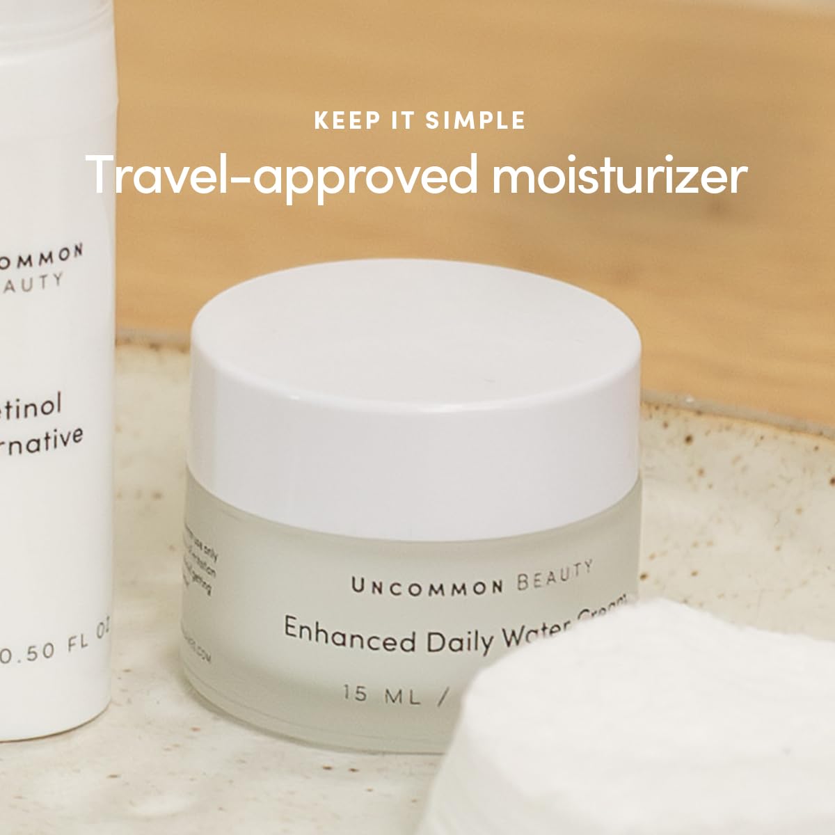 Mini Enhanced Daily Water Cream - Breathable Lightweight Daily Moisturizer for a Healthy Skin Barrier - All Skin Types, Vegan, Cruelty Free, Synthetic Fragrance Free, .50 FL OZ