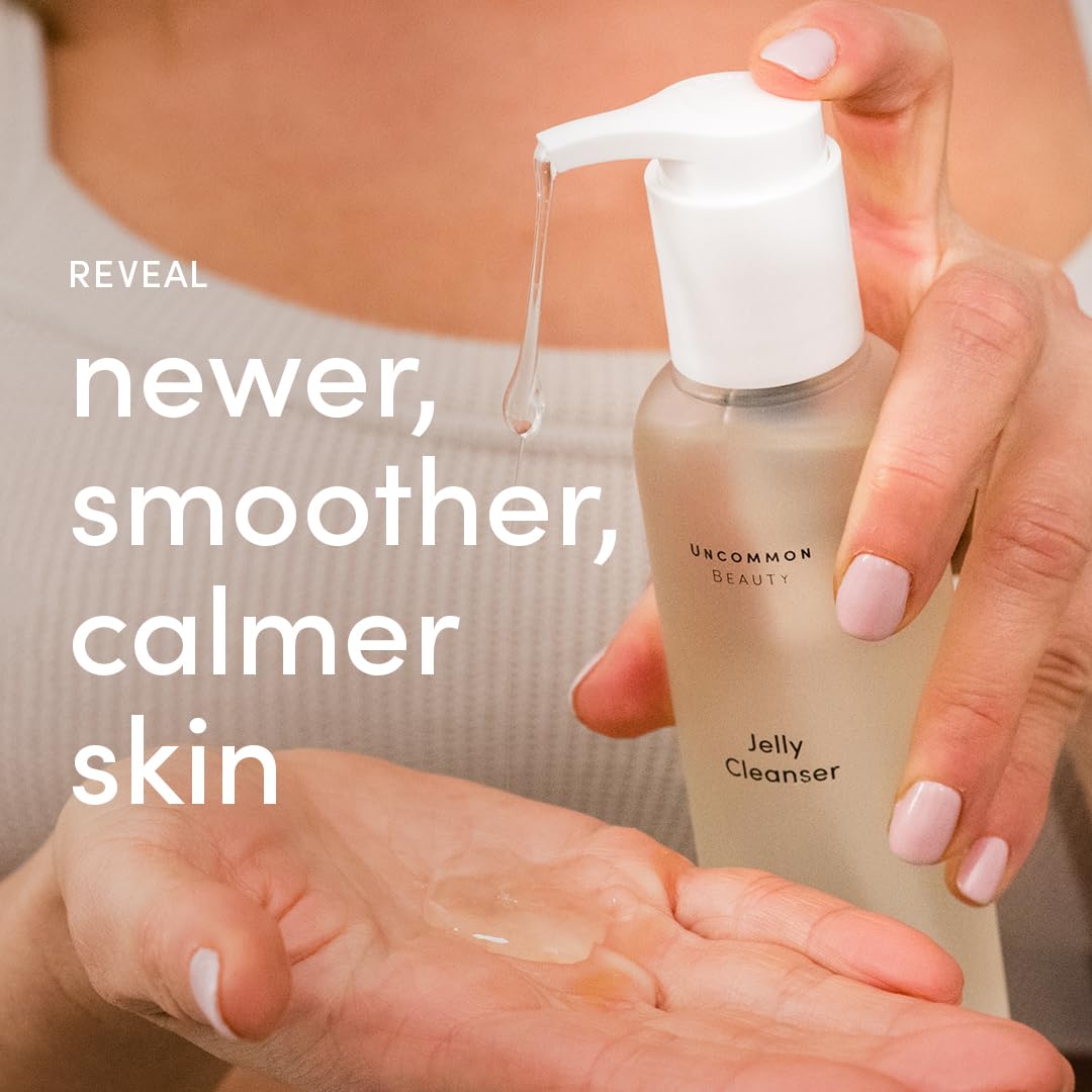 Jelly Cleanser - Daily Gentle Face Wash and Makeup Remover with Aloe Vera Gel - All Skin Types, Vegan, Cruelty Free, Synthetic Fragrance Free, 5.07 FL OZ