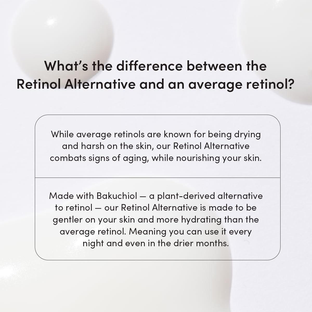 Retinol Alternative with Bakuchiol - Reduces the Look Of Wrinkles - All Skin Types, Vegan, Cruelty Free, 1.35 Fl OZ