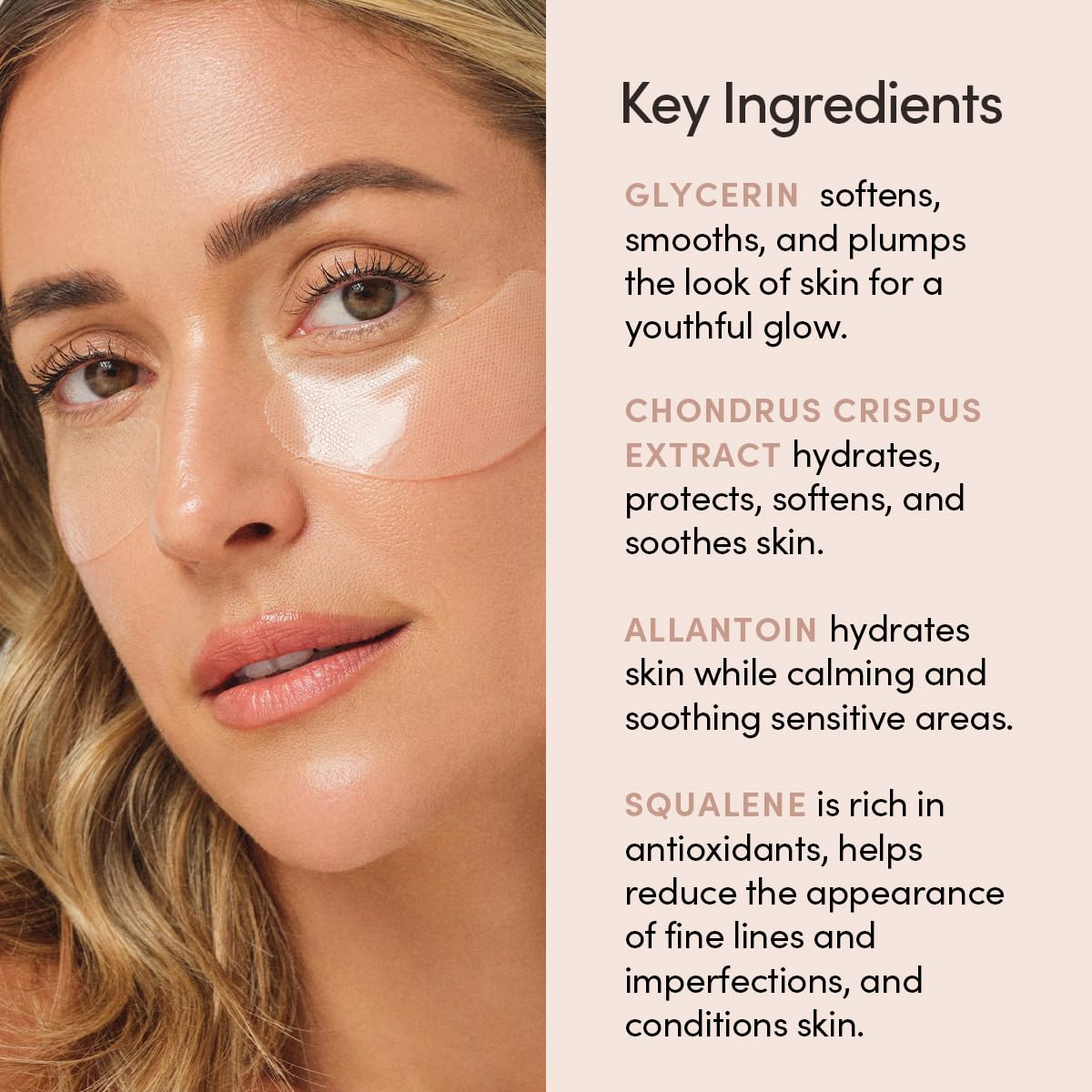 Eye Masks - Anti-Aging, Softening, Smoothing and Depuffing Under Eye Masks for Eye Bags, Fine Lines, and Dark Circles - All Skin Types, Vegan, Cruelty Free, Set of 4